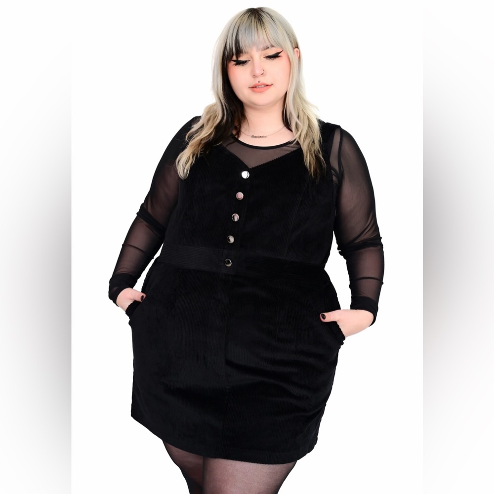 Foxblood Audrey Corduroy Pinafore Dress